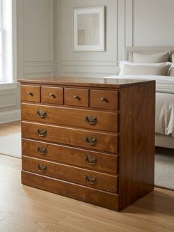 Ethan Allen Wood Collector's Chest of Drawers