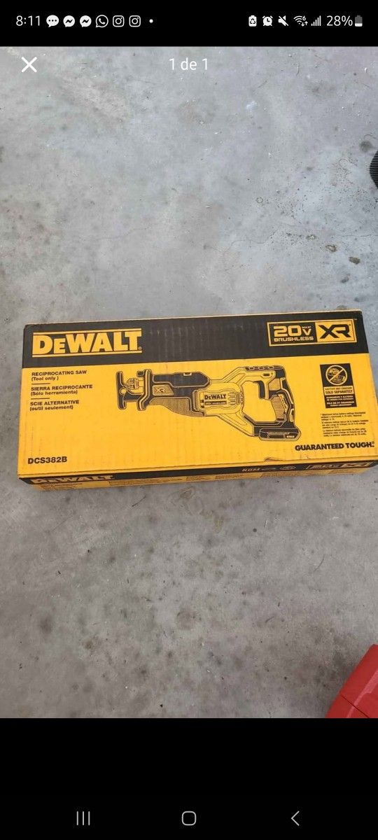 Dewalt Tools Sawzall New