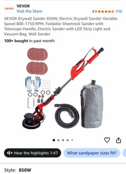 Drywall sander electric $$85