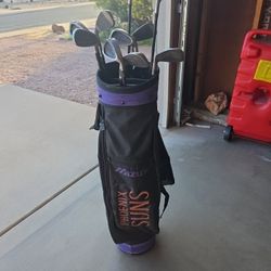 Dunlap golf clubs and phoenix sun bag
