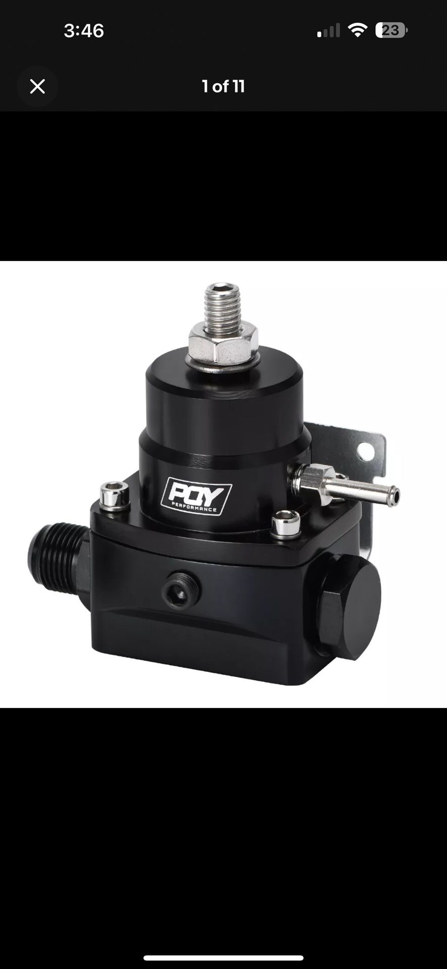 Adjustable AN6 EFI Fuel Pressure Regulator Kit w/ Oil Gauge 0-160 PSI Universal