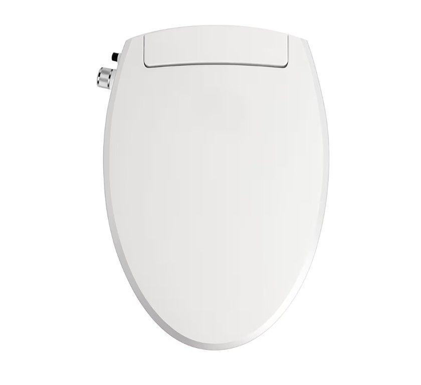 Bidet Toilet Seat Elongated Bidet Seat with Slow-Close, Non-Electric Bidet Seat with Dual Nozzles, Fit Elongated Toilet Seat, Water Pressure Control,