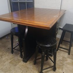 Tall Dining Room Table With 4 Stools