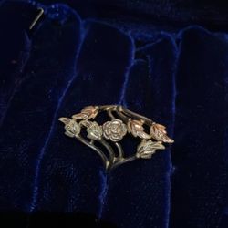 Vintage Floral Gold And Silver Ring I