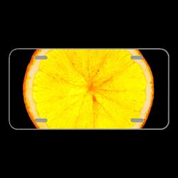 License Plate Novelty Car Front Orange Slice Orange Slice Fruit Food