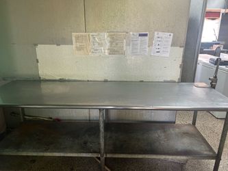 Stainless steel work table