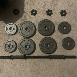 Athletic Works 40 Lb Adjustable Cast Iron Dumbbell Set
