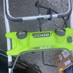 Green works Snow Blower