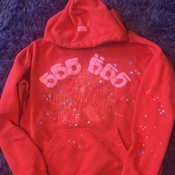 red 555 spider hoodie TRADES✅
