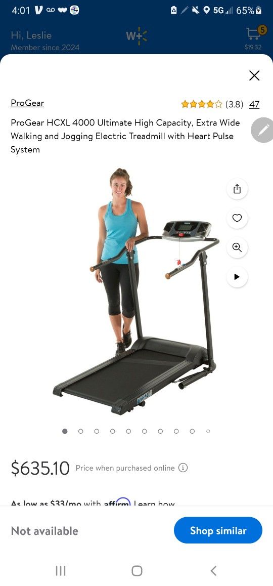 Progear 400lb Capacity Wide Treadmill NEW 