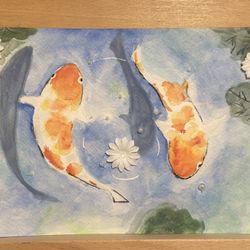 2 Koi In A Pond
