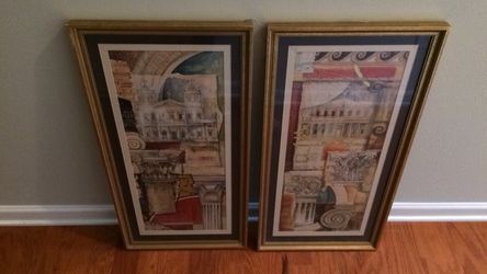 2 matching prints pictures