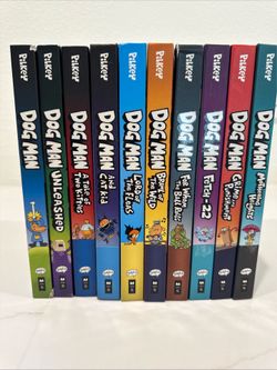 Dog Man Books Set 1-10 Hardcover Good Condition