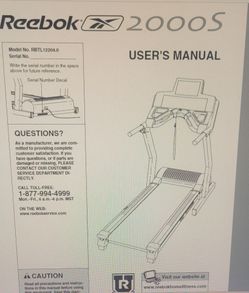Reebok 2000s Treadmill with manual