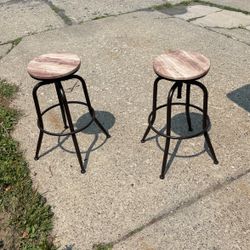Wood and metal Bar Stools
