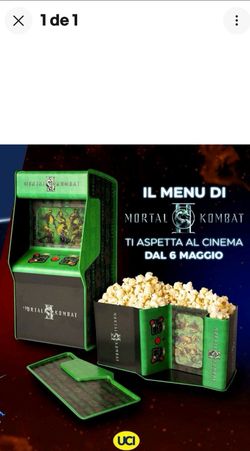 Mortal Kombat 2 Arcade Tin Popcorn Bucket AMC Theaters PRESALE Ships 5/8 New