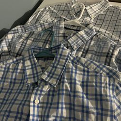 3 Men Long Sleeve Shirt, Size S Slim