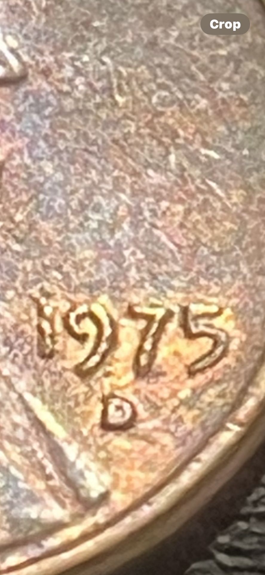 1975 D Penny Coin With Dbl On D And Really Nice Tarnish