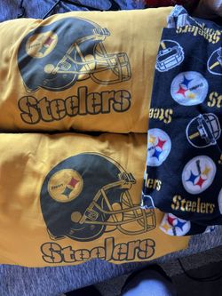 Steelers Pillow Throw Blanket