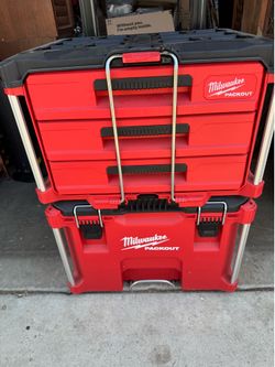 MILWAUKEE PACKOUT CART/TOOL BOX/3 DRAWER CHEST — NEW