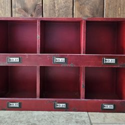Rustic Red Storage Cube