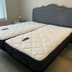 Split King Mattresses, Adjustable Bed Frame &Headboard