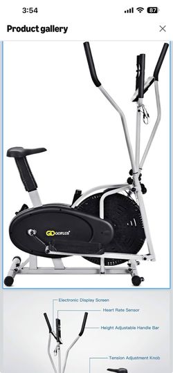 Bicicleta estatica (goplus), negra