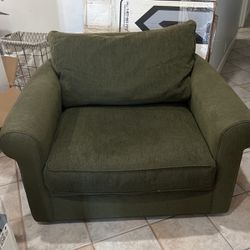 Oversized Forest Green Living Room Chair