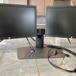 HP EliteDisplay E 231 - Dual monitors With Dell Stand