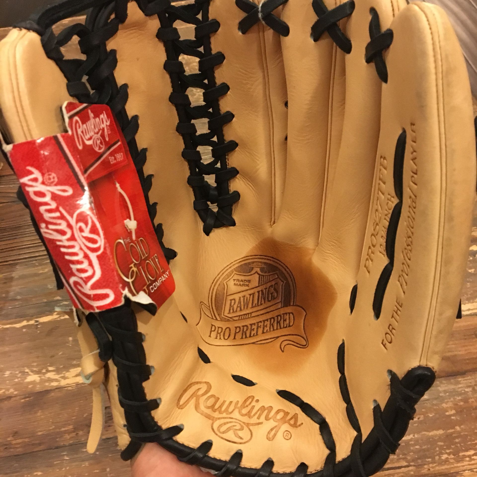 Rawlings Pro Preferred 12.75” Trapeze Outfield Glove Brand New for Sale