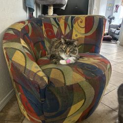 70s spinning lounge chair 