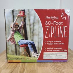 HearthSong 80’ Backyard Zipline Kit – Complete Set – Great Condition