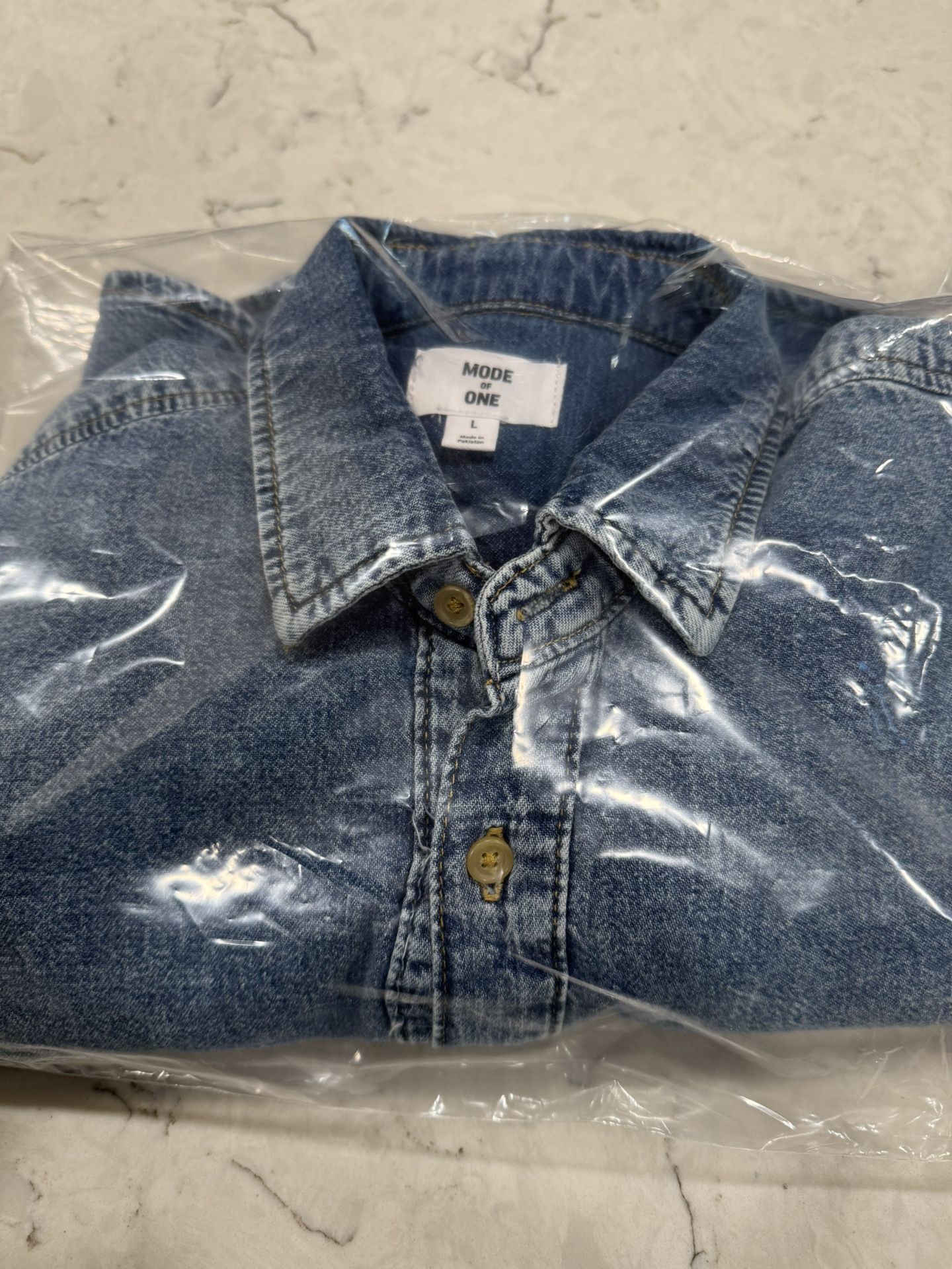 Men's Denim Shirt / Light Jacket - LG - New