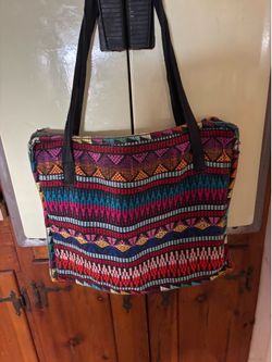 Authentic Vintage Handwoven Guatamalan Tote Bag