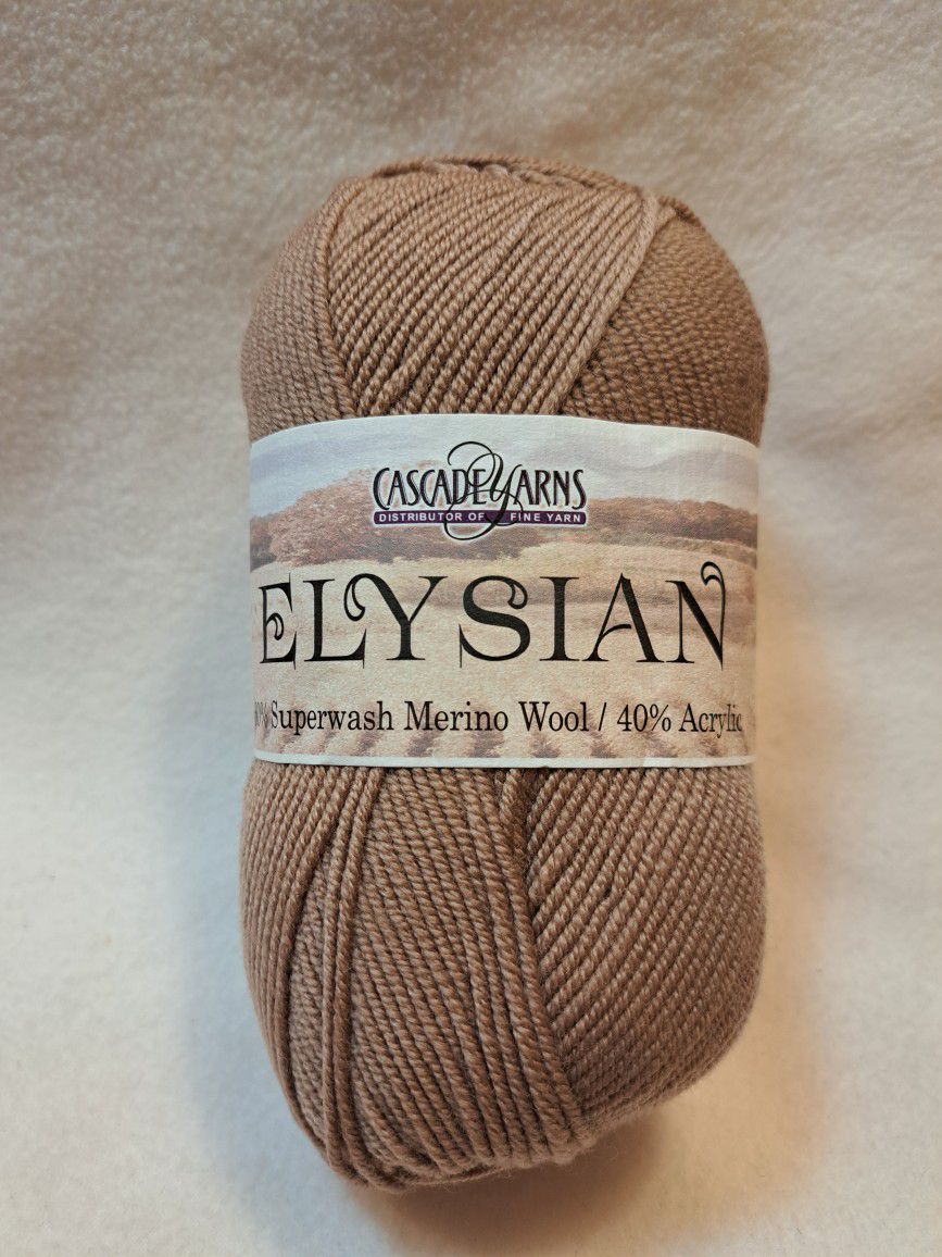 Cascade Yarns Elysian / Skeins (Tan #19) Superwash Merino Wool Blend - NEW
