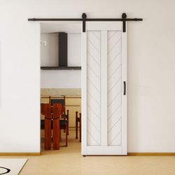 New in box Sliding Barn Door 30" ×84", Pre-drilled Barn Door Slab, Ready to Assemble