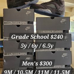 Jordan 5 Retro Wolf Grey - Grade School $240 / Men's $300