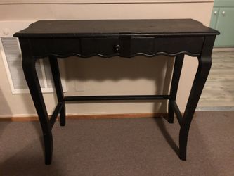 $10 Black Wood Desk With Drawer