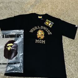 Worldwide Mcm Bape shirt small