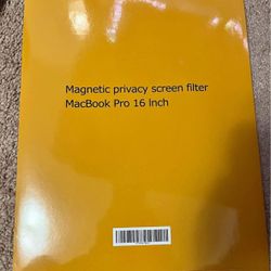 Magnetic Macbook16in Privacy Screen
