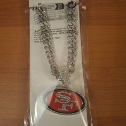 San Francisco 49ers Rhinestone Pendant Necklace