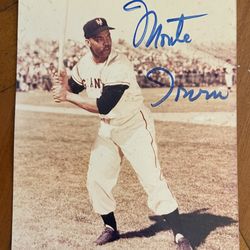 Monte Irvin autograph