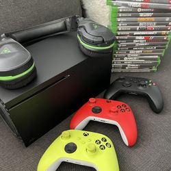 Xbox Series X w/ 3 Controllers And 20 Games
