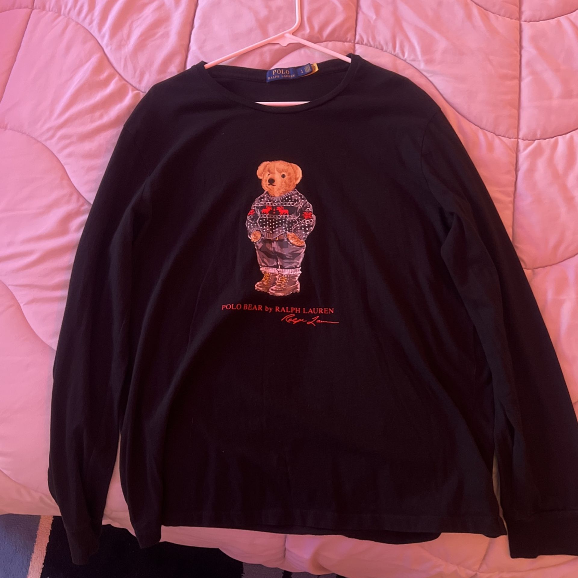 Polo Bear By Ralph Lauren Black Long Sleeve Tee