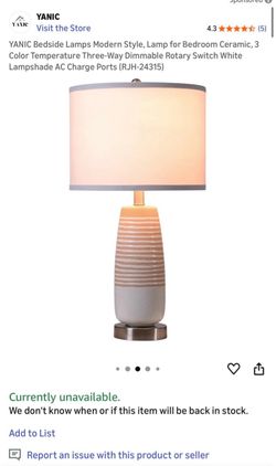 Ceramic Table Lamp Light