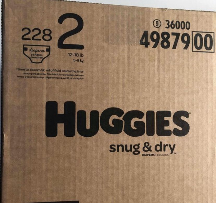 Huggies diapers size 2 snug dry
