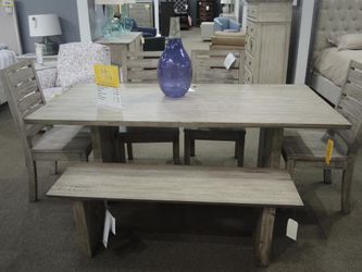 Napa Cambria Natural Driftwood Dining Set - Table + 4 Chairs