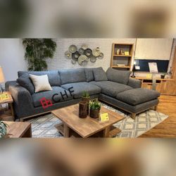 Living Room Fabric Sectional Sofa