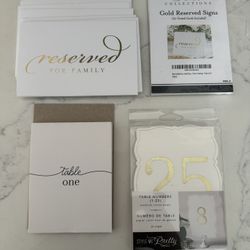 Table Numbers And Reserved Signs