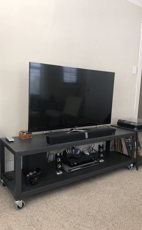 Cb2 Go Cart Carbon Rolling Tv Stand Coffee Table Not Included For In San Francisco Ca Offerup
